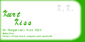 kurt kiss business card